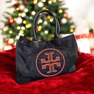 Tory Burch Ella Beaded Logo Tote